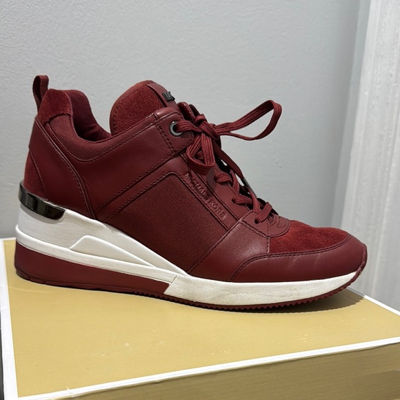 Michael Kors Women's Burgundy Sneakers - Picture 1 of 5
